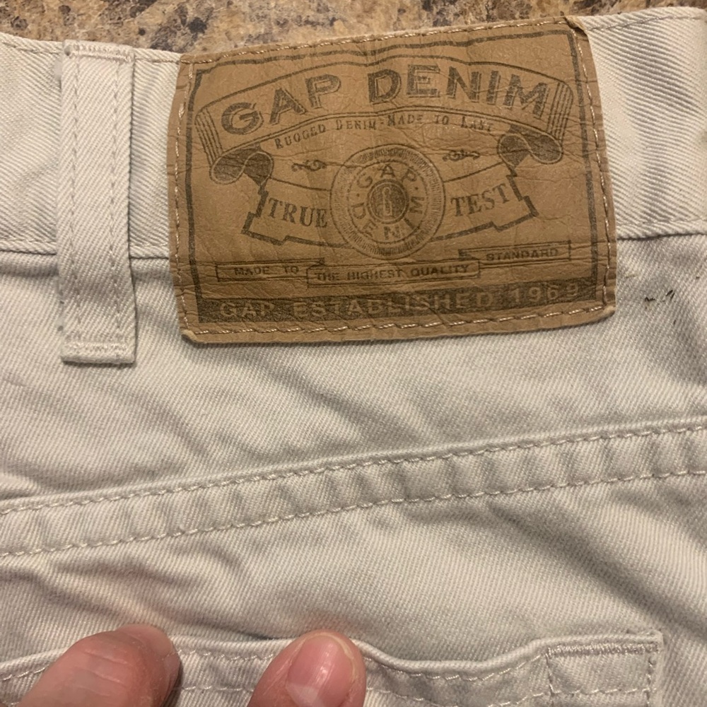 Gap Unisex Vintage Denim Khaki Cream Pants